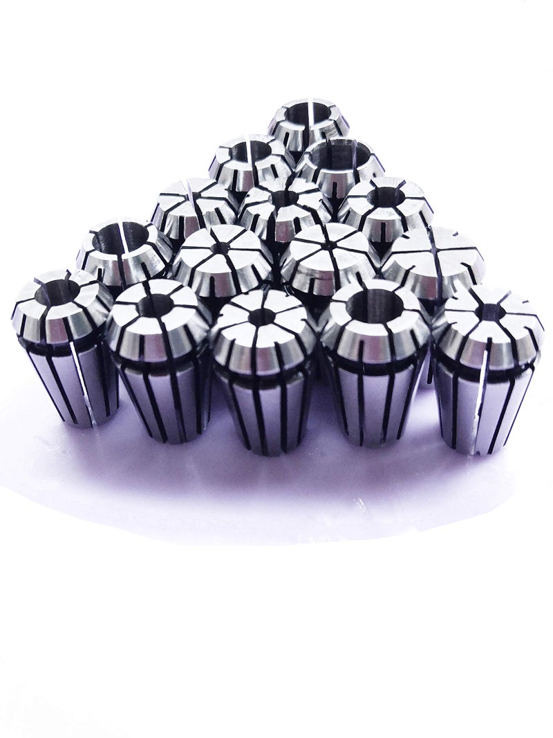 F.L.S 15Pcs ER11 Spring Collet Set For CNC Super Precision Milling tool Gripping Range 1mm,1.5mm,2mm,2.5mm,3mm,3.5mm,4mm,4.5 mm,5 mm,5.5 mm,6 mm,6.5 mm,7mm,1/4",1/8" - Image 2